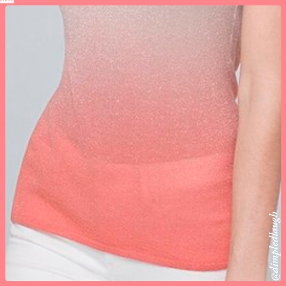 NWT! WHBM TEA ROSE OMBRÉ HALTER TOP - Picture 6 of 15